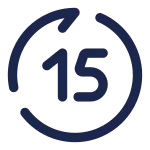 Rewind 15 Seconds Forward SVG Icon